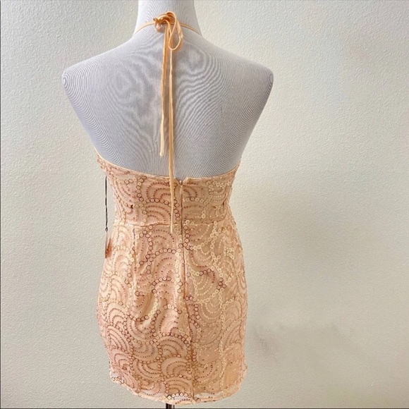 About Us | Revolve Jane Sequin Dress In Peach NEW - Picture 5 of 15